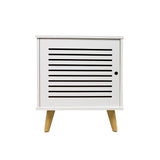 Mesa de Noche Tolu Blanco 40 cm con Una Puerta - Mesas de Noche | Bylmo