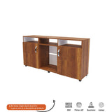 Mesa para TV Urban Caramelo 140x70cm Para TV Hasta 60 Pulgadas con Dos Cajones y con Patas - Muebles de TV | Bylmo