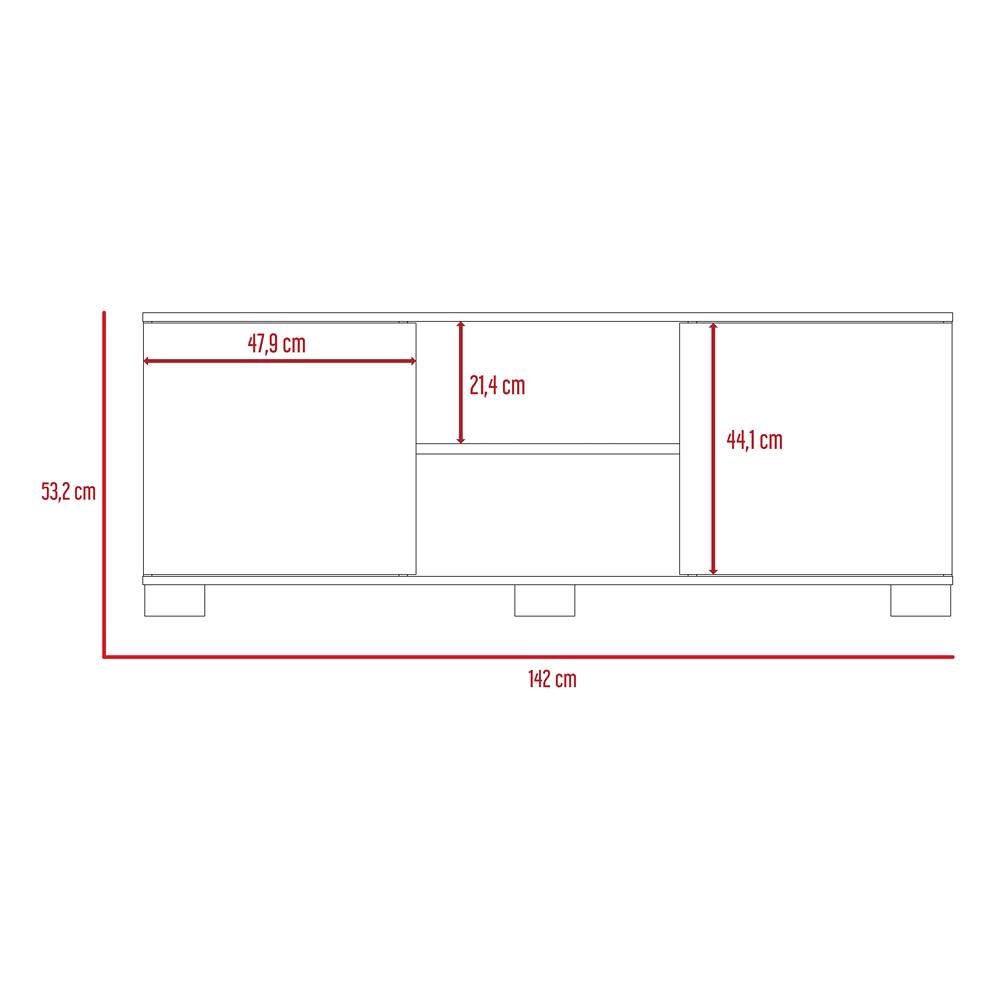 Rack Aurora Blanco 142 cm con Dos Puertas - Muebles para TV | Bylmo