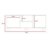 Rack Aurora Blanco 142 cm con Dos Puertas - Muebles para TV | Bylmo