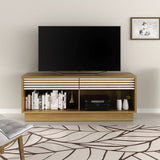 Rack de TV Ceuta Blanco Apagado y Blanco Natural 150x59.1cm Para TV Hasta 65 Pulgadas con Dos Cajones - Muebles para TV | Bylmo