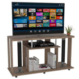 Mesa para TV Lannes Miel 120.9x67cm Para TV Hasta 50 Pulgadas sin Cajones y con Patas - Muebles para TV | Bylmo