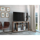 Mesa para TV Lannes Miel 120.9x67cm Para TV Hasta 50 Pulgadas sin Cajones y con Patas - Muebles para TV | Bylmo