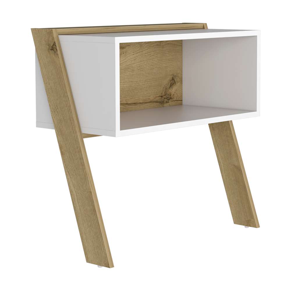 Mesa de Noche Aira Duna y Blanco 63 cm - Mesas de Noche | Bylmo