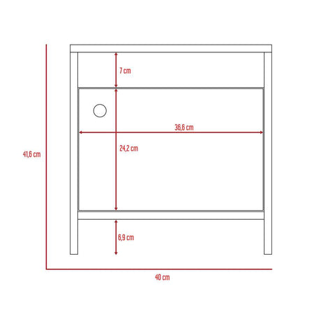 Mesa de Noche Colore Bellota 40x41.6cm con Una Puerta - Mesas de Noche | Bylmo