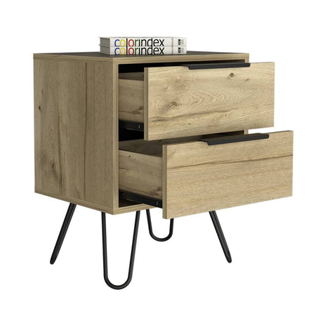 Mesa de Noche Concept D Duna 45x57cm con Dos Cajones - Mesas de Noche | Bylmo