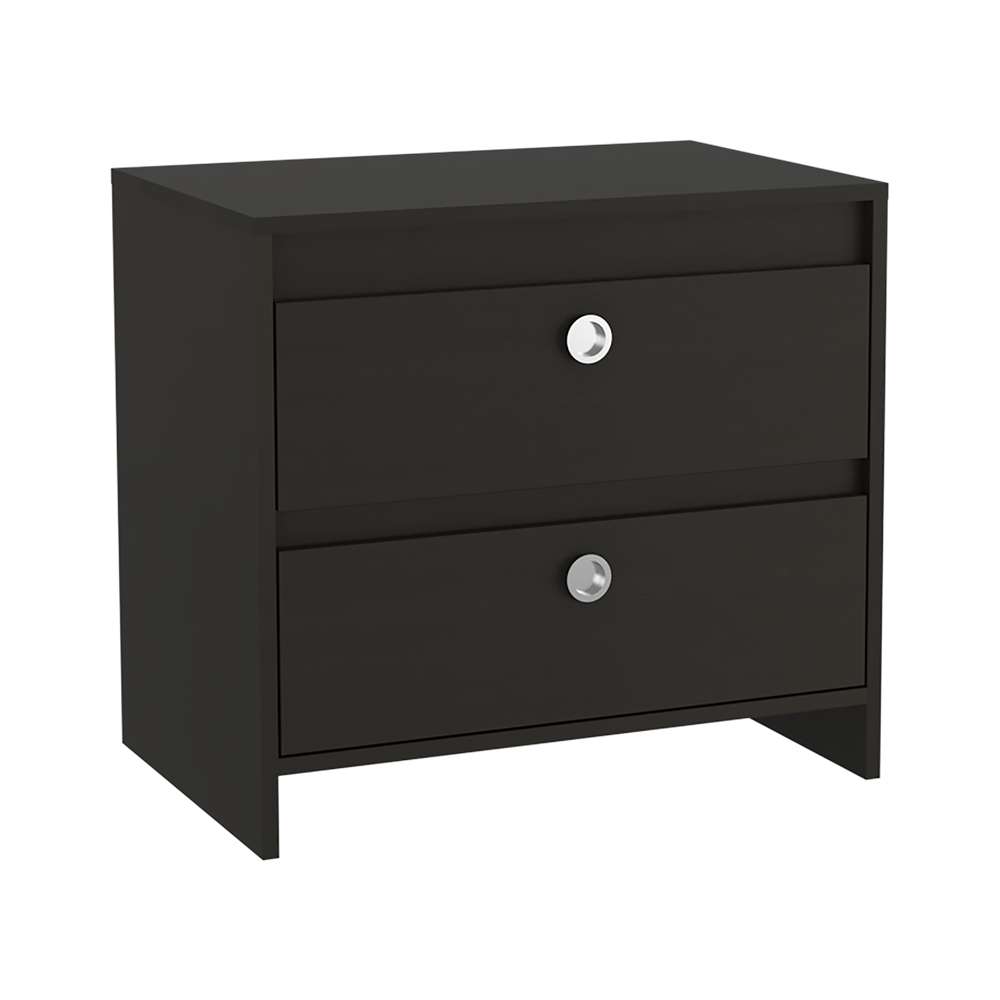 Mesa de Noche Idaly Wengue 60 cm con Dos Cajones - Mesas de Noche | Bylmo