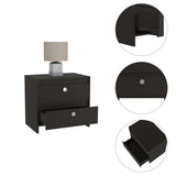 Mesa de Noche Idaly Wengue 60 cm con Dos Cajones - Mesas de Noche | Bylmo