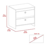 Mesa de Noche Idaly Wengue 60 cm con Dos Cajones - Mesas de Noche | Bylmo
