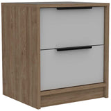 Mesa de Noche Kaia Miel 41x48cm con Dos Cajones - Mesas de Noche | Bylmo
