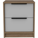 Mesa de Noche Kaia Miel 41x48cm con Dos Cajones - Mesas de Noche | Bylmo