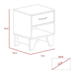 Mesa de Noche Portonova Caramelo 40 cm con Un Cajón - Mesas de Noche | Bylmo