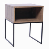 Mesa de Noche York Amareto y Negro 40 cm - Mesas de Noche | Bylmo
