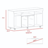 Mesa para TV Vermon Duna 121 cm con Puertas de Vidrio - Muebles para TV | Bylmo