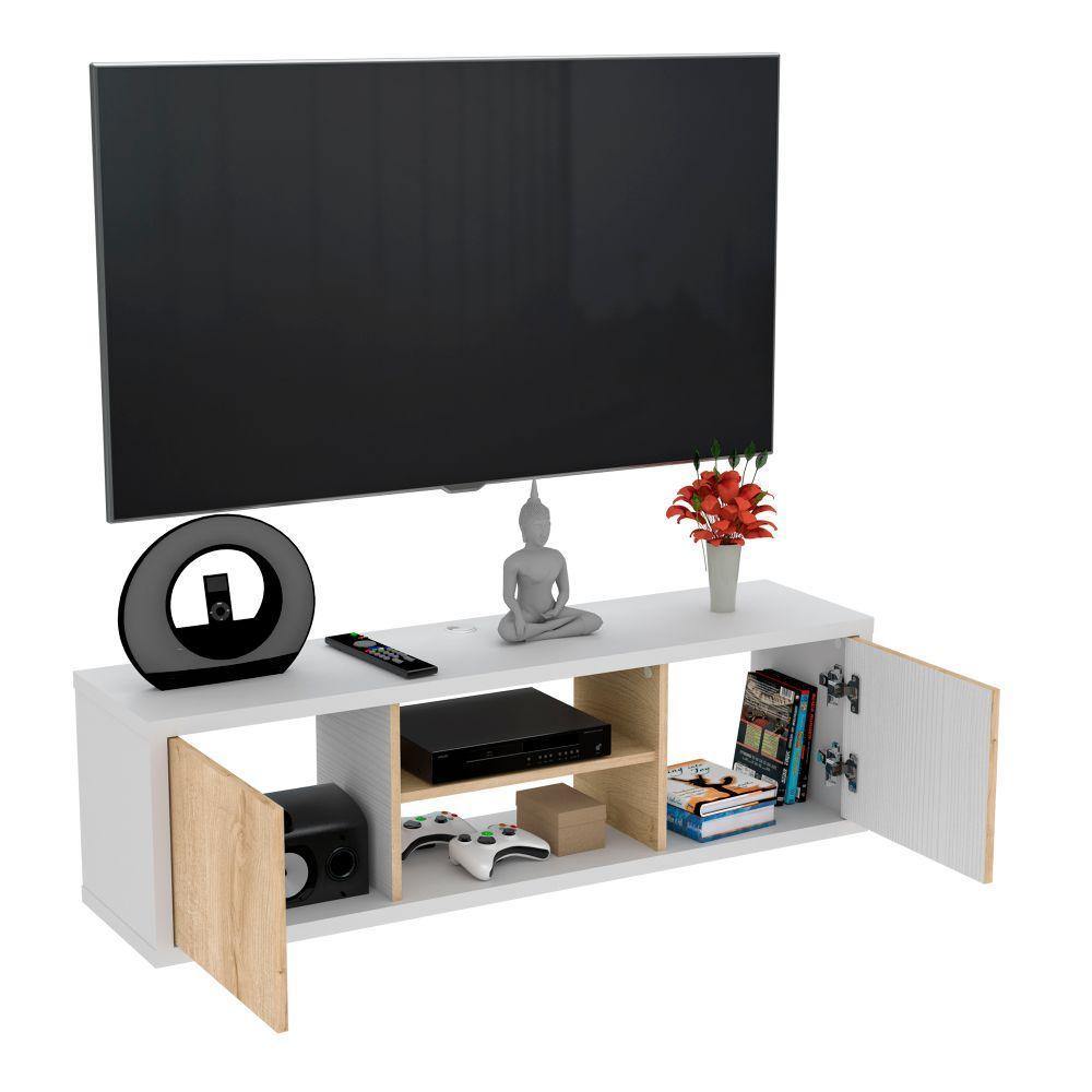 Rack de TV Good Duna 120x35cm para TV Hasta 50 Pulgadas y con Cuatro Compartimientos - Muebles para TV | Bylmo