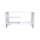 Rack de TV King Blanco 110x55cm Para TV Hasta 50 Pulgadas sin Cajones y con Patas - Muebles para TV | Bylmo