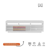 Rack de TV Treviso Blanco 180x56cm Para TV Hasta 55 Pulgadas con Dos Cajones - Muebles para TV | Bylmo