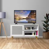 Rack Tolu Blanco 110 cm con Una Puerta - Muebles para TV | Bylmo