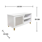 Rack Tolu Blanco 110 cm con Una Puerta - Muebles para TV | Bylmo