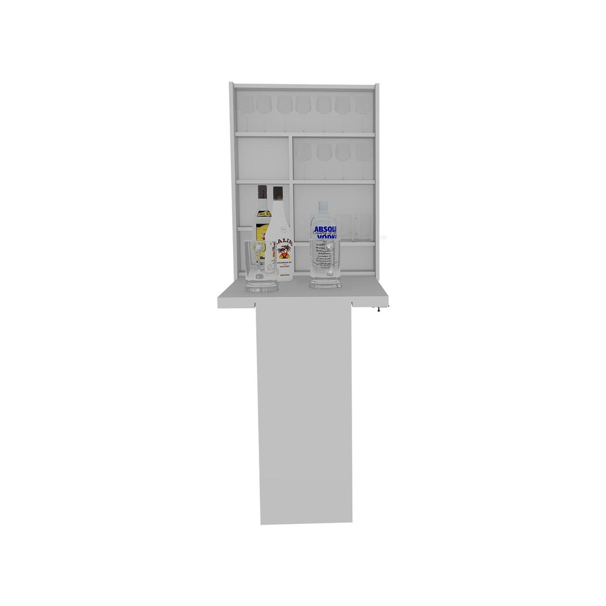 Mesa Vatta Blanco 60x80cm sin Cajones y sin Portabotellas - Bares | Bylmo