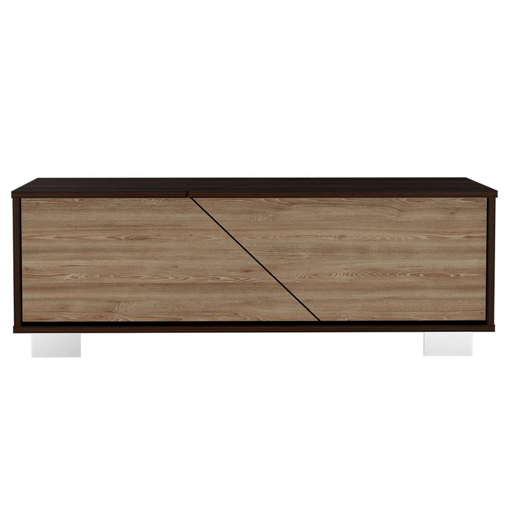 Mesa Fraktal Habano y Miel 104 cm con Dos Puertas - Mesas | Bylmo