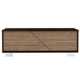 Mesa Fraktal Habano y Miel 104 cm con Dos Puertas - Mesas | Bylmo