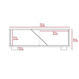 Mesa Fraktal Habano y Miel 104 cm con Dos Puertas - Mesas | Bylmo
