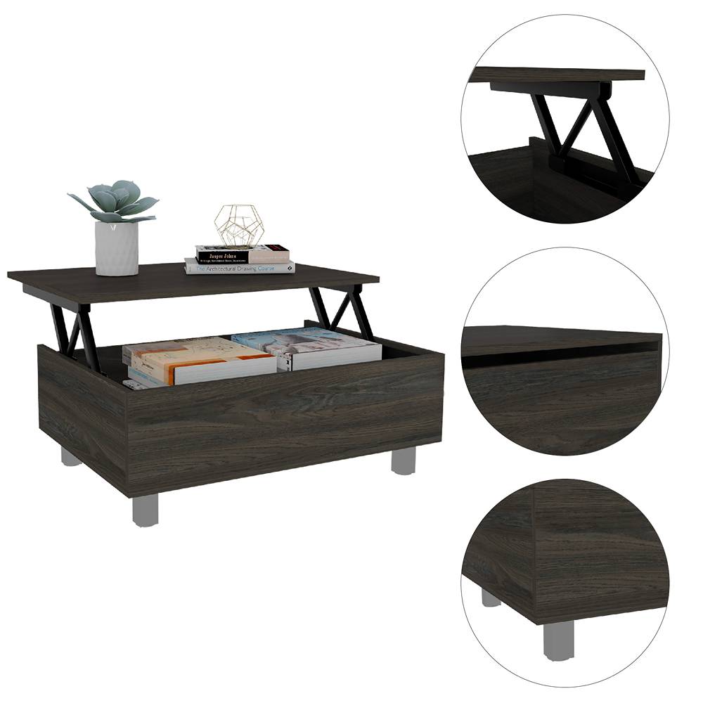 Mesa Gambia Carbón 80 cm Transformable - Mesas | Bylmo
