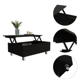 Mesa de Centro Gambia Plus Wengue 80x29.75cm Rectangular con Patas y con Compartimientos - Mesas | Bylmo