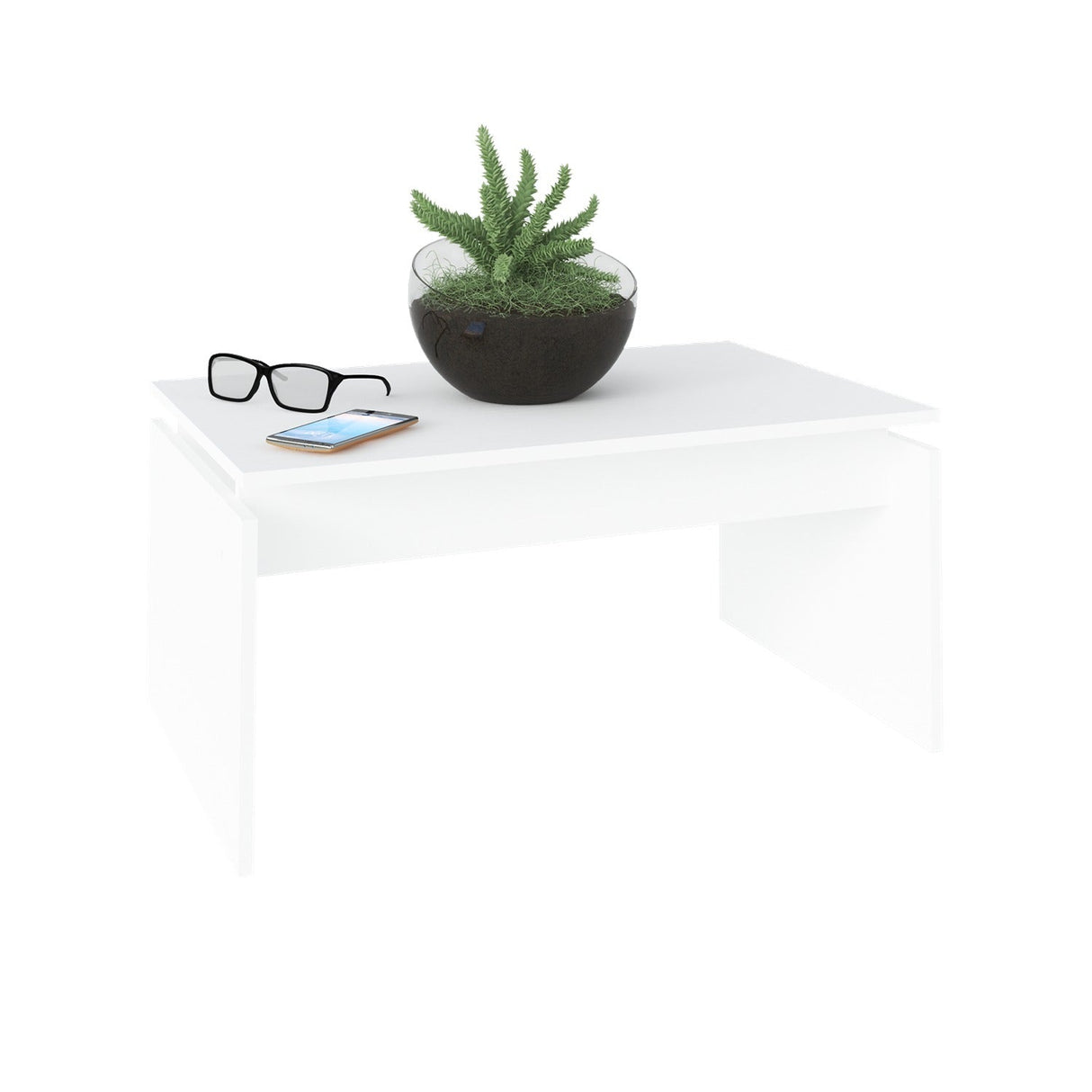Mesa de Centro Katry Blanco 80 cm Rectangular Tradicional - Mesas de Centro | Bylmo