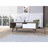 Mesa Oslo Bellota y Blanco 100 cm con Un Cajón - Mesas | Bylmo