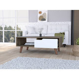 Mesa Oslo Bellota y Blanco 100 cm con Un Cajón - Mesas | Bylmo