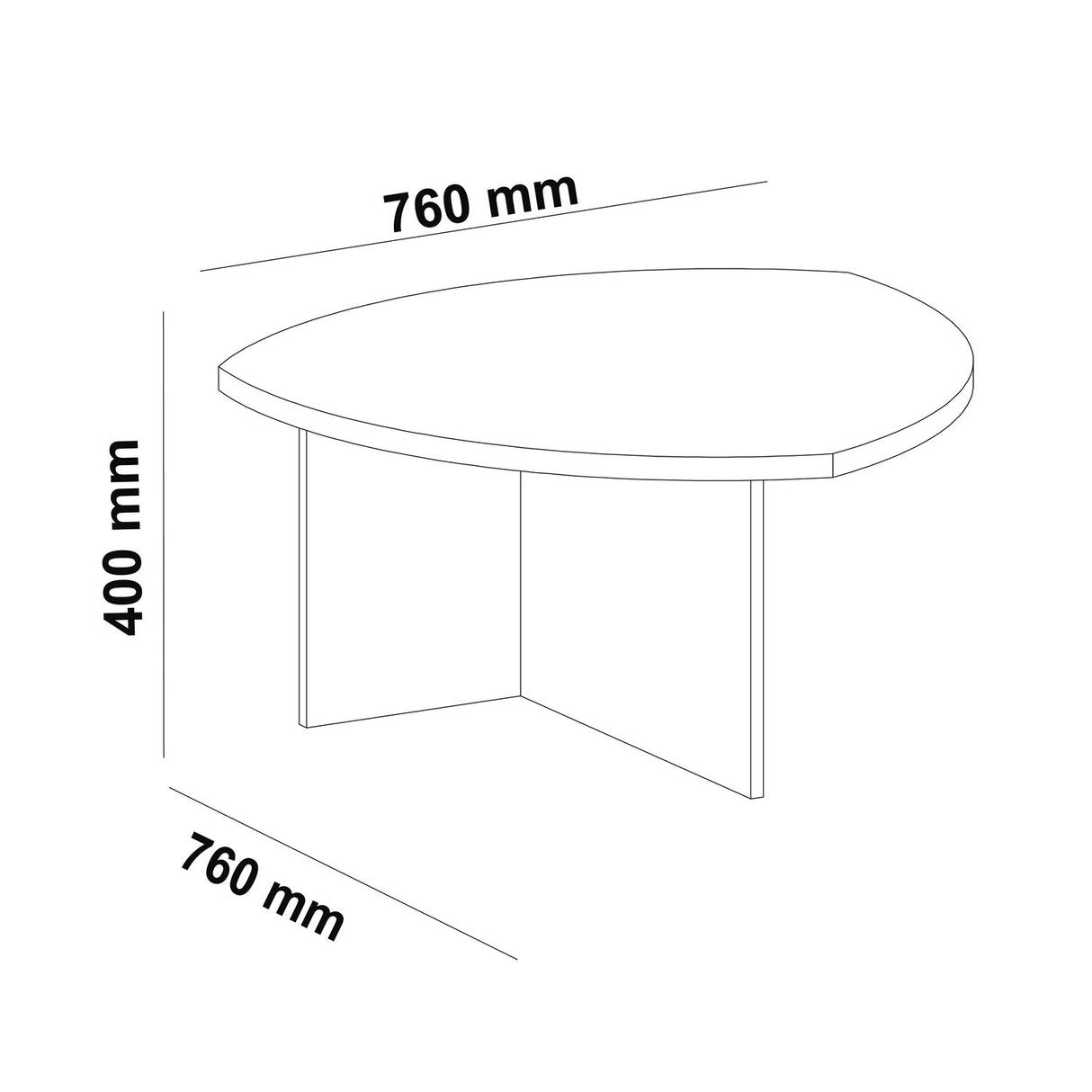 Mesa de Centro Reuleaux Pino 76 cm Triangular Moderno - Mesas de Centro | Bylmo
