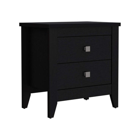 Mesa de Noche Armara Wengue 60 cm con Dos Cajones - Mesas de Noche | Bylmo