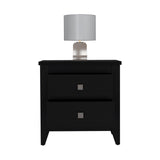 Mesa de Noche Armara Wengue 60 cm con Dos Cajones - Mesas de Noche | Bylmo