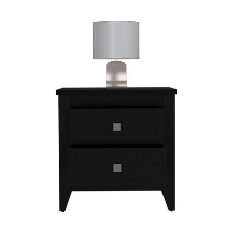 Mesa de Noche Armara Wengue 60 cm con Dos Cajones - Mesas de Noche | Bylmo