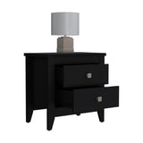 Mesa de Noche Armara Wengue 60 cm con Dos Cajones - Mesas de Noche | Bylmo