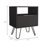 Mesa de Noche Augusta Duna 45x57cm con Un Compartimiento y con Una Puerta - Mesas de Noche | Bylmo