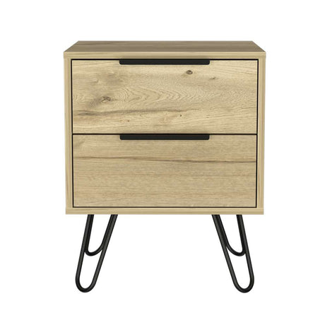 Mesa de Noche Augusta Novo Duna 45 cm con Dos Cajones - Mesas de Noche | Bylmo