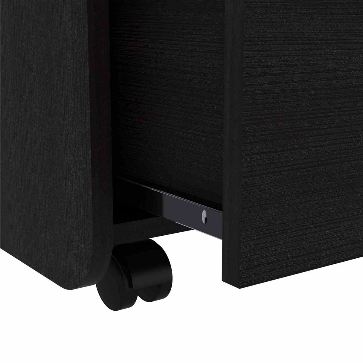 Mesa de Noche Aura Wengue 46x56cm con Dos Cajones y con Un Compartimiento - Mesas de Noche | Bylmo