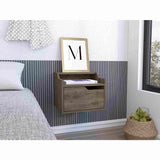 Mesa de Noche Flotante Busan Bellota 40x33cm con Un Cajón y con Un Compartimiento - Mesas de Noche | Bylmo