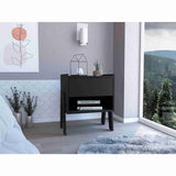 Mesa de Noche Joy Wengue 48x56cm con Un Cajón y con Un Compartimiento - Mesas de Noche | Bylmo