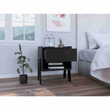 Mesa de Noche Joy Wengue 48x56cm con Un Cajón y con Un Compartimiento - Mesas de Noche | Bylmo