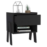 Mesa de Noche Joy Wengue 48x56cm con Un Cajón y con Un Compartimiento - Mesas de Noche | Bylmo