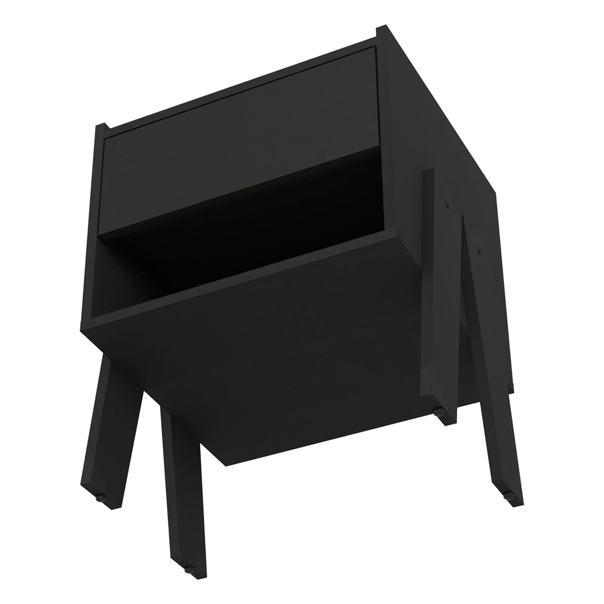 Mesa de Noche Joy Wengue 48x56cm con Un Cajón y con Un Compartimiento - Mesas de Noche | Bylmo