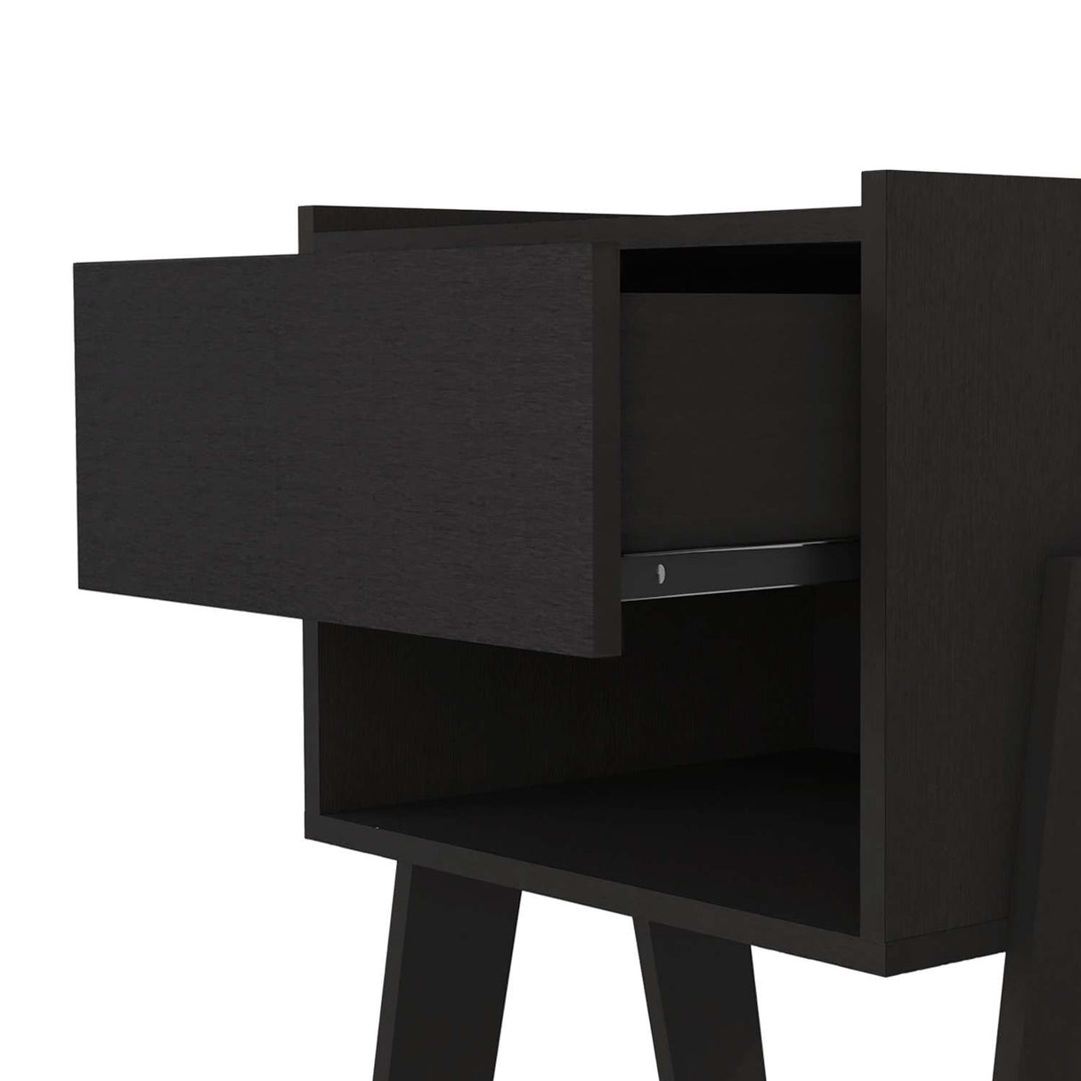 Mesa de Noche Joy Wengue 48x56cm con Un Cajón y con Un Compartimiento - Mesas de Noche | Bylmo