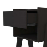Mesa de Noche Joy Wengue 48x56cm con Un Cajón y con Un Compartimiento - Mesas de Noche | Bylmo