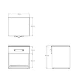 Mesa de Noche Kasper 45 cm Caramelo con Espacio para Mascotas y Un Cajón - Muebles para Mascotas | Bylmo