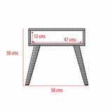 Mesa de Noche Metz Duna 50 cm con Compartimiento - Mesas de Noche | Bylmo
