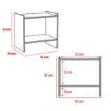 Mesa de Noche Orleans Blanco 45 cm con Entrepaño - Mesas de Noche | Bylmo